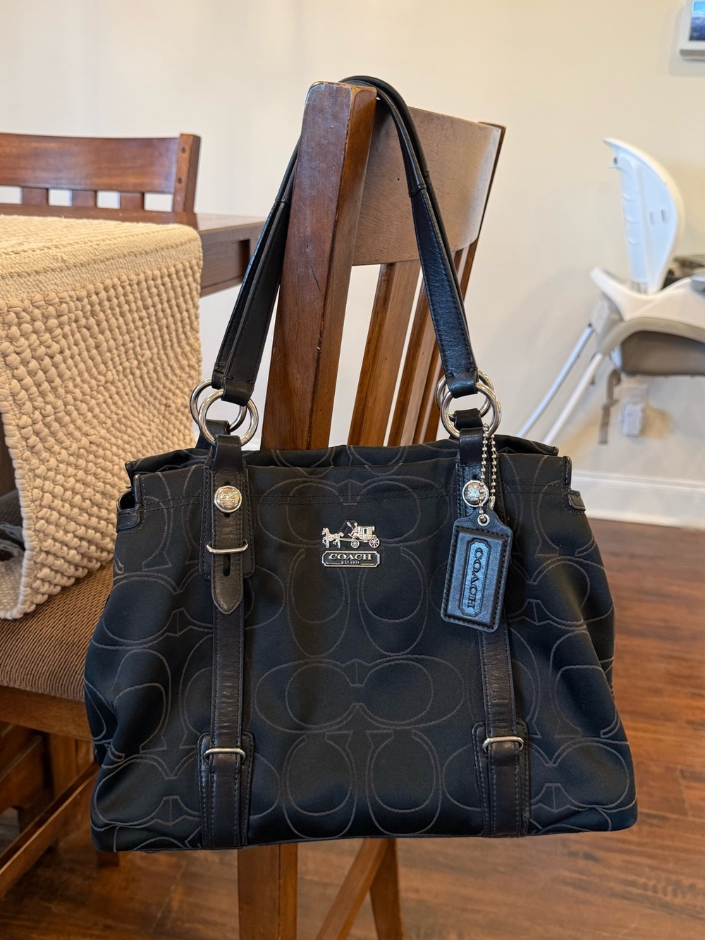 Coach Black Mia Carryall Shoulder Bag - Picture 1 of 7